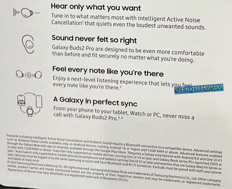 Samsung Galaxy Buds2 Pro | Features | Costco 4609211 or 4609210