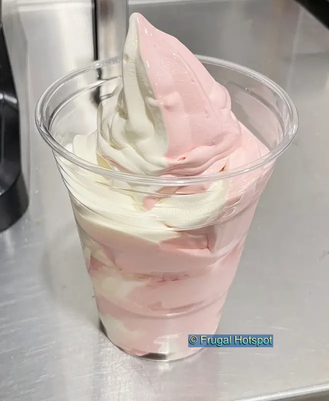 Strawberry Vanilla Twist Soft Serve Ice Cream | Costco Food Court