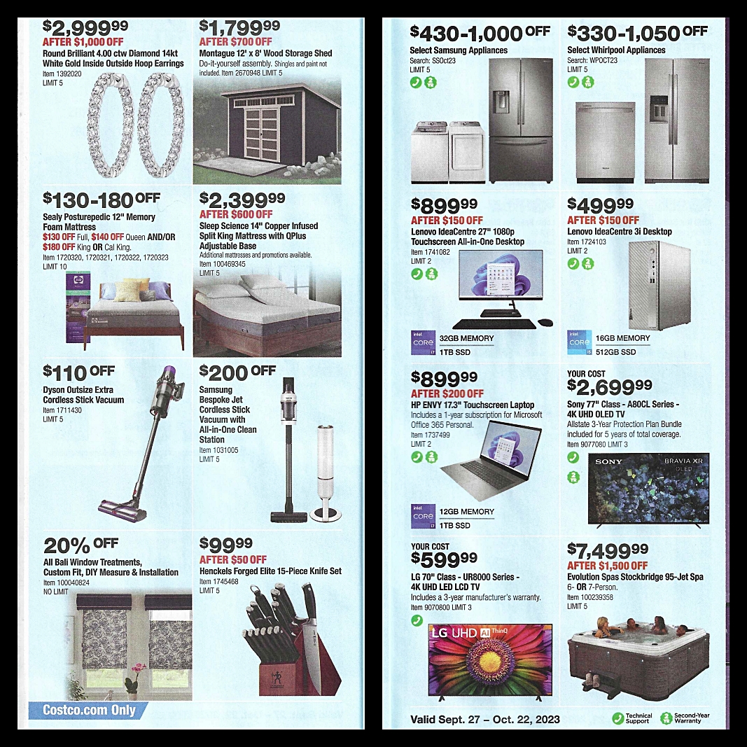 Costco Coupon Book OCTOBER 2023 | P 12 and 13