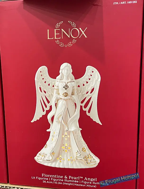 Lenox Holiday Florentine & Pearl Lit Figurine | Angel | Costco 1601282