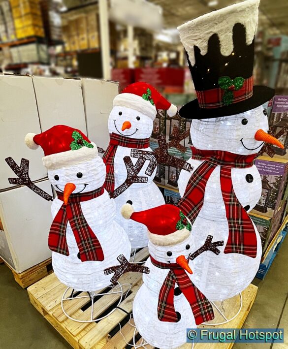 Costco Holiday Decor LED Snowman Family Frugal Hotspot