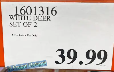 White Decorative Holiday Deer | Costco Price | Item 1601316
