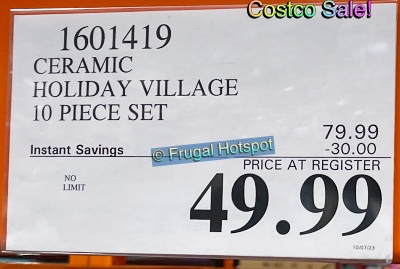 Ceramic Holiday Village 10 Piece Set | Costco Sale Price | Item 1601419