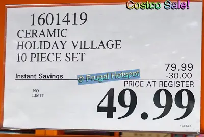 Ceramic Holiday Village 10 Piece Set | Costco Sale Price | Item 1601419