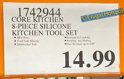 Core Kitchen 8 Piece Silicone Kitchen Tool Set | Costco Price | 1742944