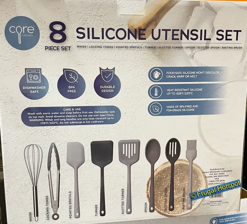 Core Kitchen 8 Piece Silicone Kitchen Tool Set features | Costco | 1742944