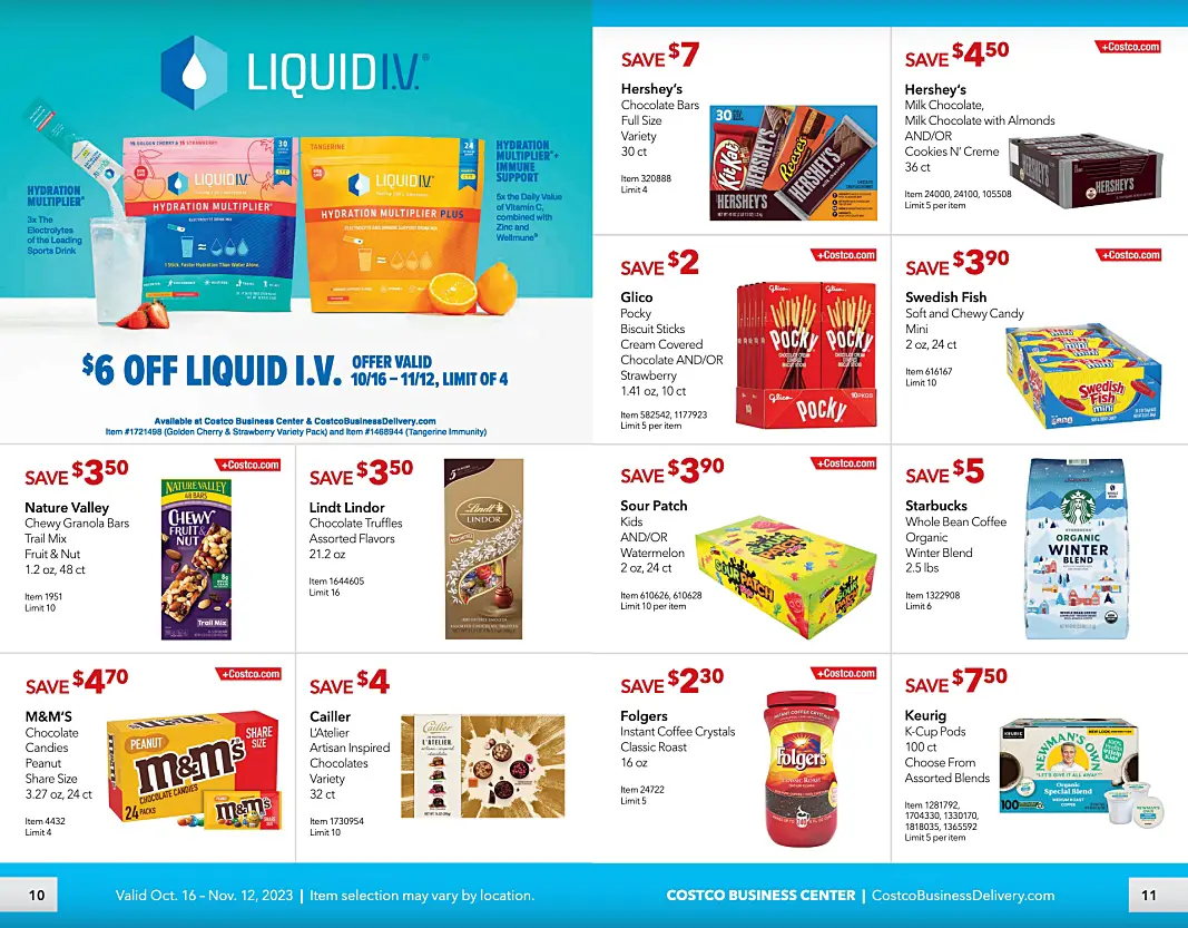 Costco Business Center Coupon Book OCTOBER NOVEMBER 2023 | P 10 and 11
