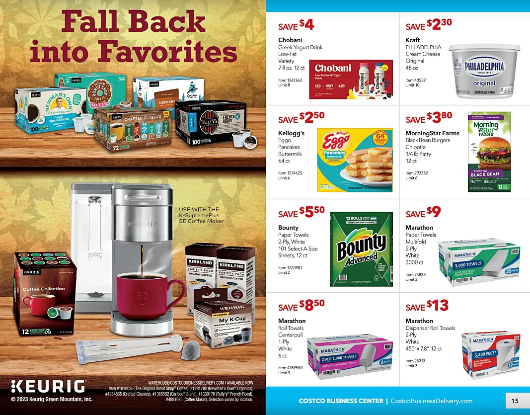Costco Business Center Coupon Book OCTOBER NOVEMBER 2023 | P 14 and 15