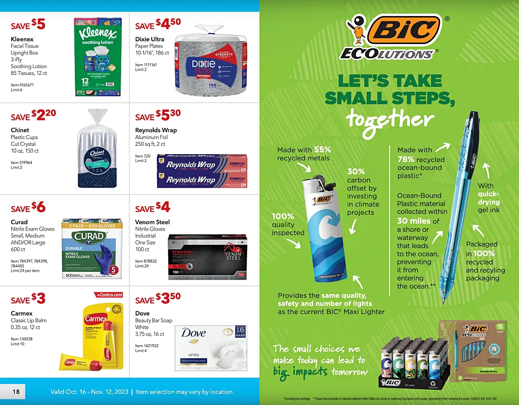 Costco Business Center Coupon Book OCTOBER NOVEMBER 2023 | P 18 and 19