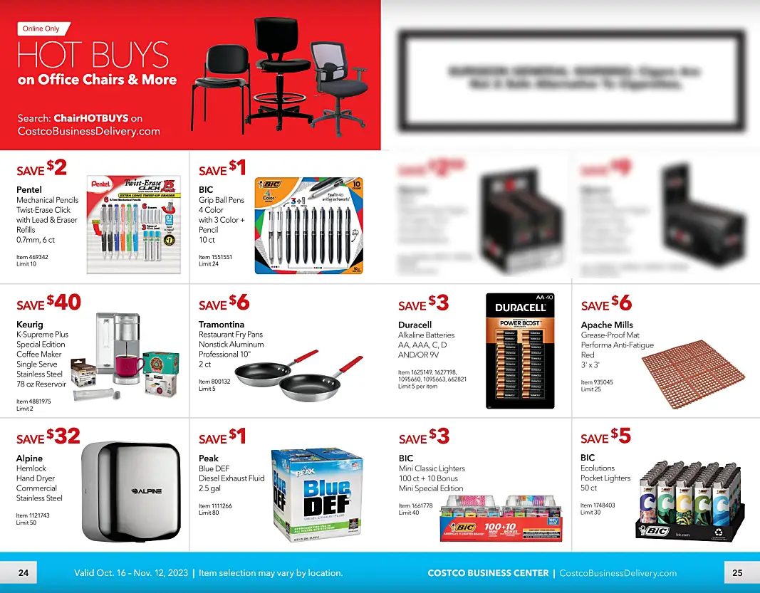 Costco Business Center Coupon Book OCTOBER NOVEMBER 2023 | P 24 and 25