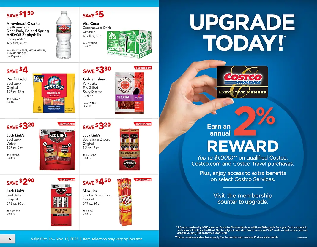 Costco Business Center Coupon Book OCTOBER NOVEMBER 2023 | P 6 and 7