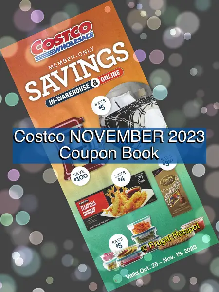 Costco Coupon Book NOVEMBER 2023 | Cover with bubble background