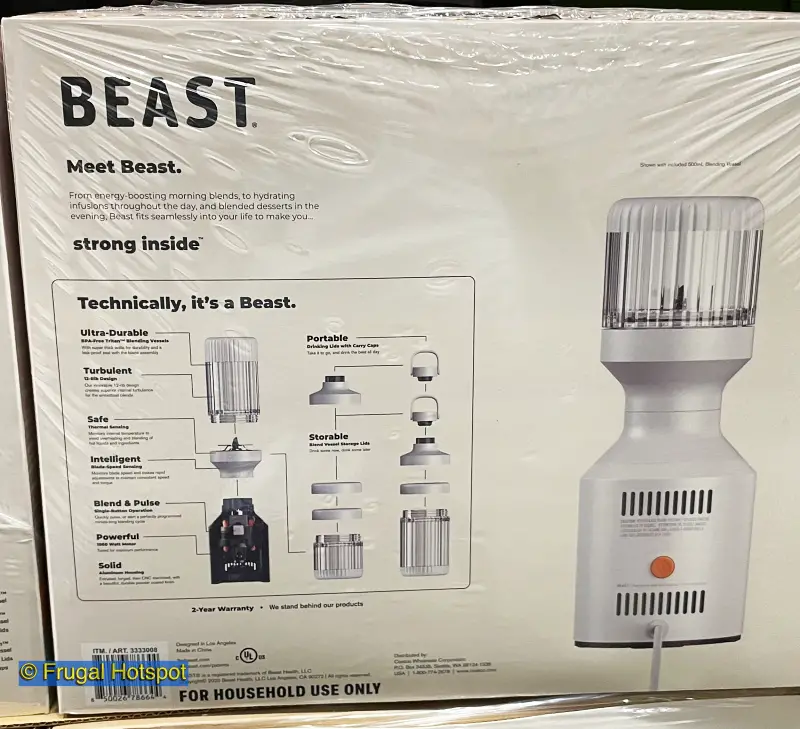 Features | Beast Blender Deluxe | Costco Item 3333008