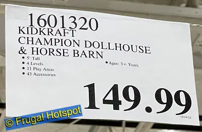 KidKraft Champion Wood Dollhouse and Horse Barn | Costco Price | Item 1601320