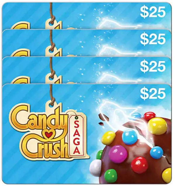 Candy Crush Saga 4 Pack Digital Gift Cards | Costco 1770059