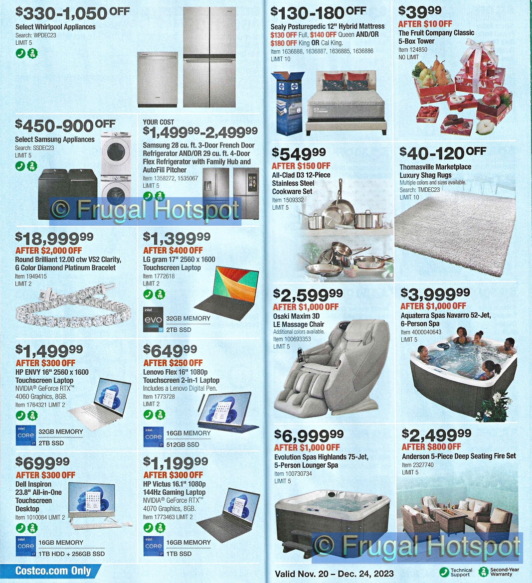Costco Coupon Book DECEMBER 2023 | P 16 and 17