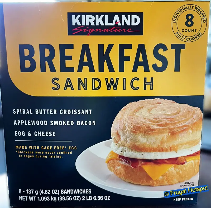 Kirkland Signature Croissant Bacon Egg and Cheese Breakfast Sandwich