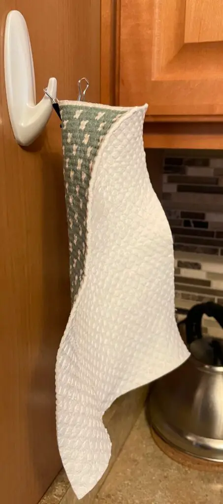 Swedish dish cloth after it dries