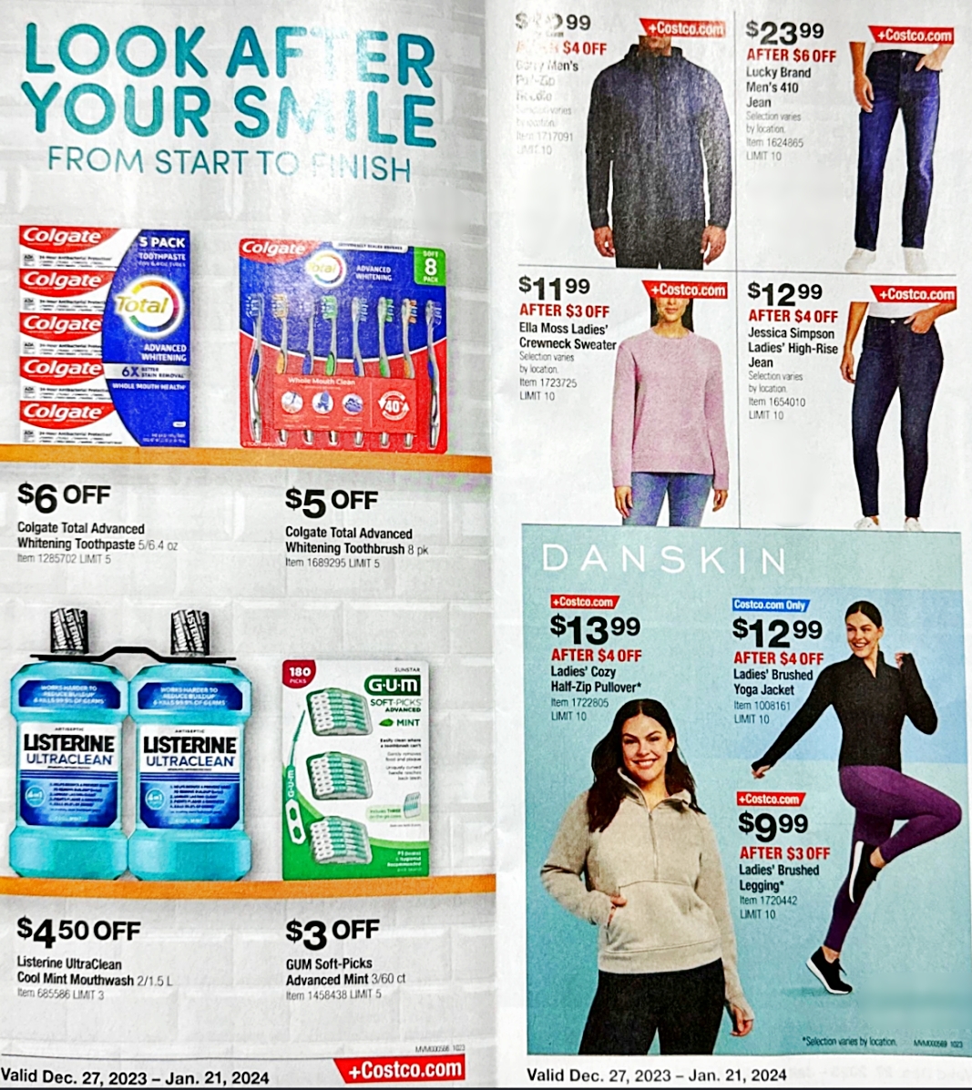 Costco Coupon Book JANUARY 2024 Pages 8 and 9