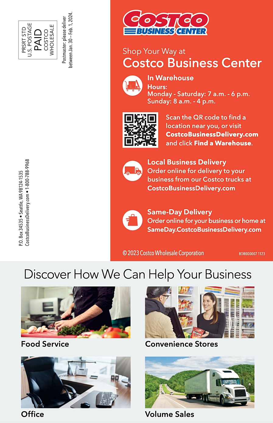 Costco Business Center Coupon Book FEBRUARY 2024 and MARCH 2024 | Back Cover