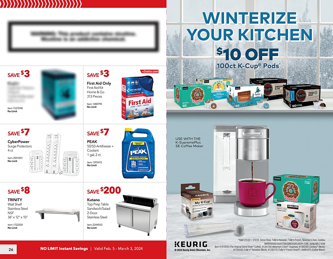 Costco Business Center Coupon Book FEBRUARY 2024 and MARCH 2024 | Pages 26 and 27