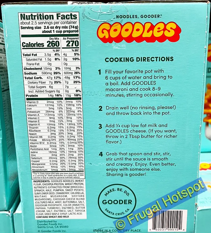 Goodles Cheddy Mac | Mac and cheese details | Costco 1716158