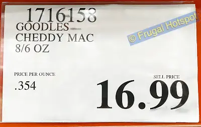 Goodles Cheddy Mac | mac and cheese | Costco Price | Item 1716158