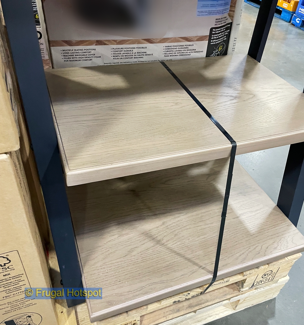 Shelves of Bayside Furnishings Fynn Ladder Bookcase | Costco Display | Item 1752627