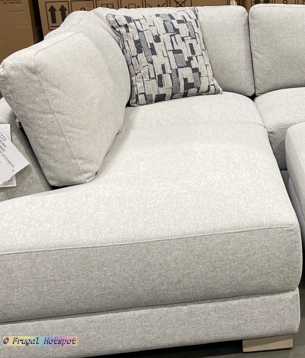 Synergy Home Drayden Fabric Chaise Sectional with Ottoman | Costco