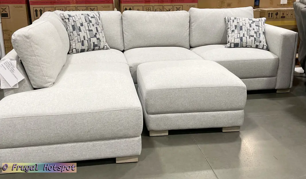 Synergy Home Drayden Fabric Sectional with Ottoman | Costco Display | Item 1756233