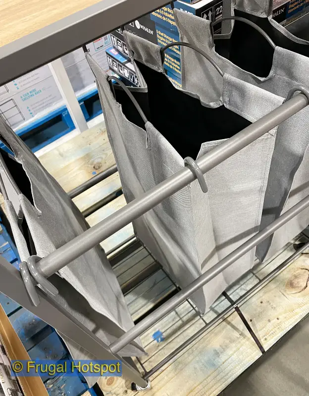 Trinity 3 Bag Laundry Cart with Flip Up Top Dimensions | Costco Display 2 | Item 1742414