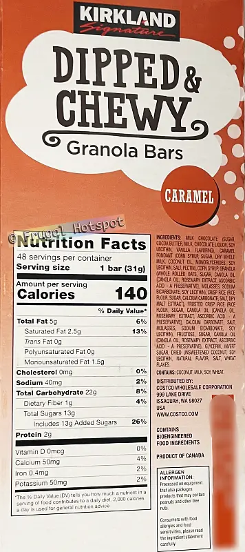Kirkland Signature Chocolate Dipped Granola Bars At Costco 