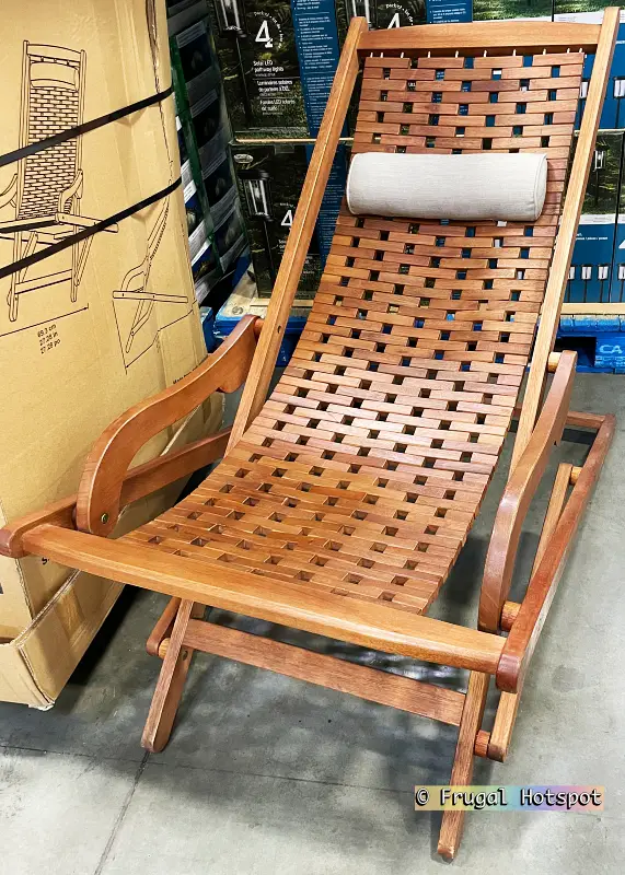 Swing Lounger Chair Eucalyptus Wood | Costco 1713374