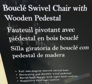 Henredon Bouclé Swivel Chair at Costco! | Frugal Hotspot