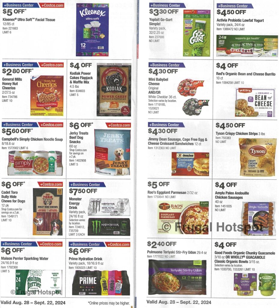 Costco Coupon Book SEPTEMBER 2024 Frugal Hotspot