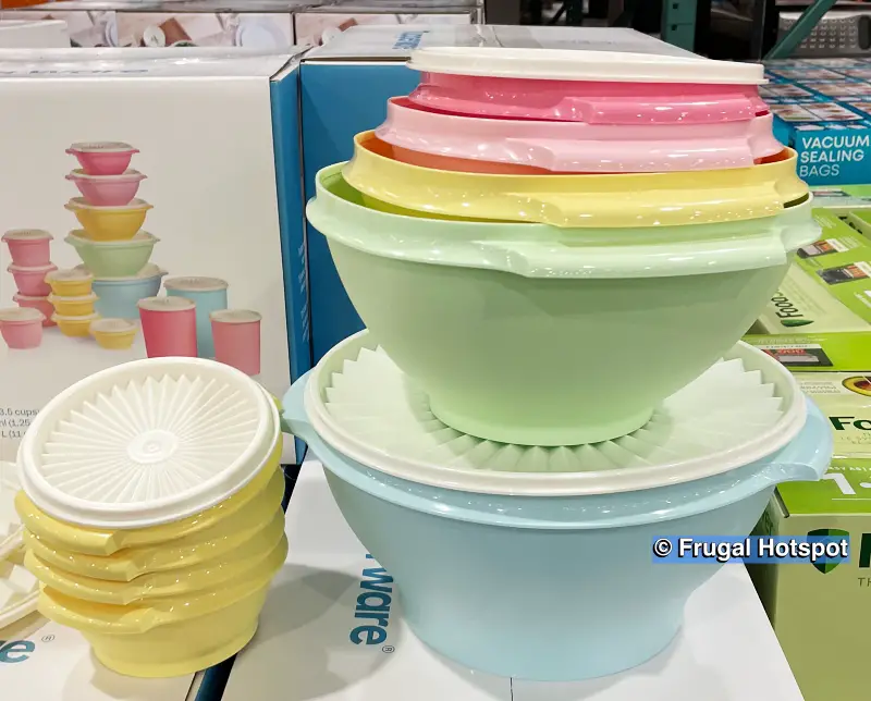 Colorful Tupperware Heritage Container Set | Costco Display
