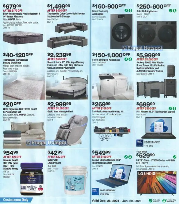 Costco Coupon Book JANUARY 2025 Frugal Hotspot
