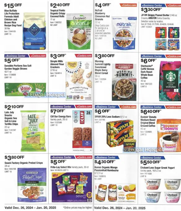 Costco Coupon Book JANUARY 2025 Frugal Hotspot