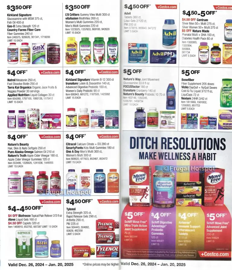 Costco Coupon Book JANUARY 2025 Frugal Hotspot