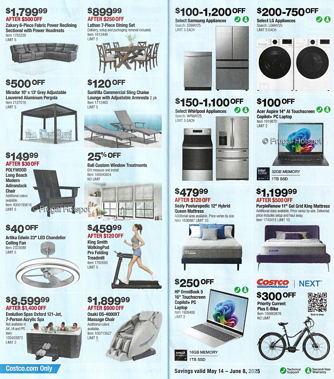 Costco Coupon Book MAY 2025 | Pages 12 and 13