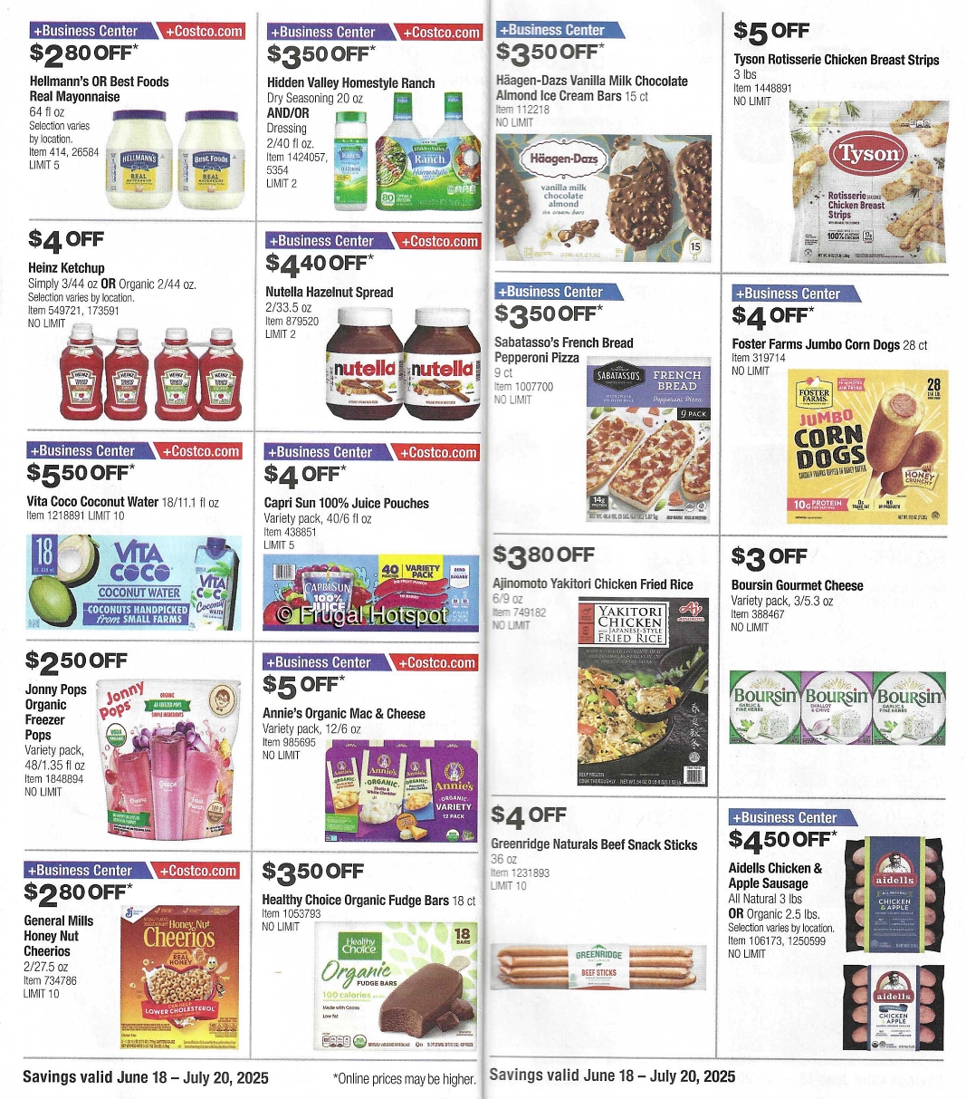 Costco Coupon Book JUNE JULY 2025 | P 18 and 19