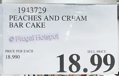 Costco Peaches and Cream Bar Cake | Costco Price | Item 1943729