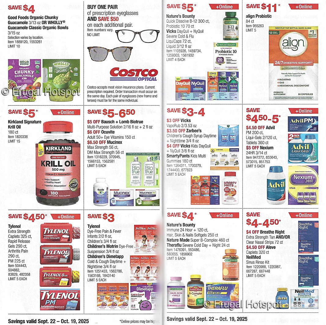 Costco Coupon Book OCTOBER 2025 P 20 and 21