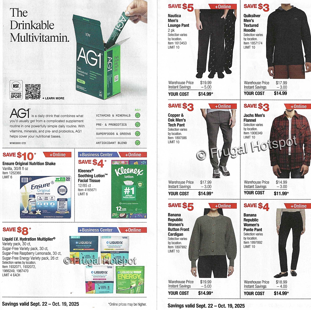 Costco Coupon Book OCTOBER 2025 P 4 and 5