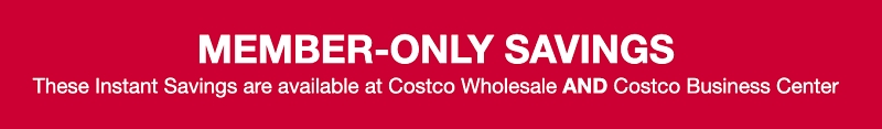 Costco Business Center Member Only Savings Header